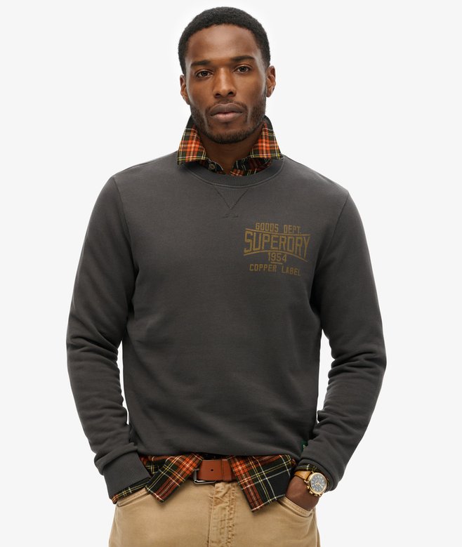 superdry Sudadera Workwear de cuello redondo de la gama Copper Label