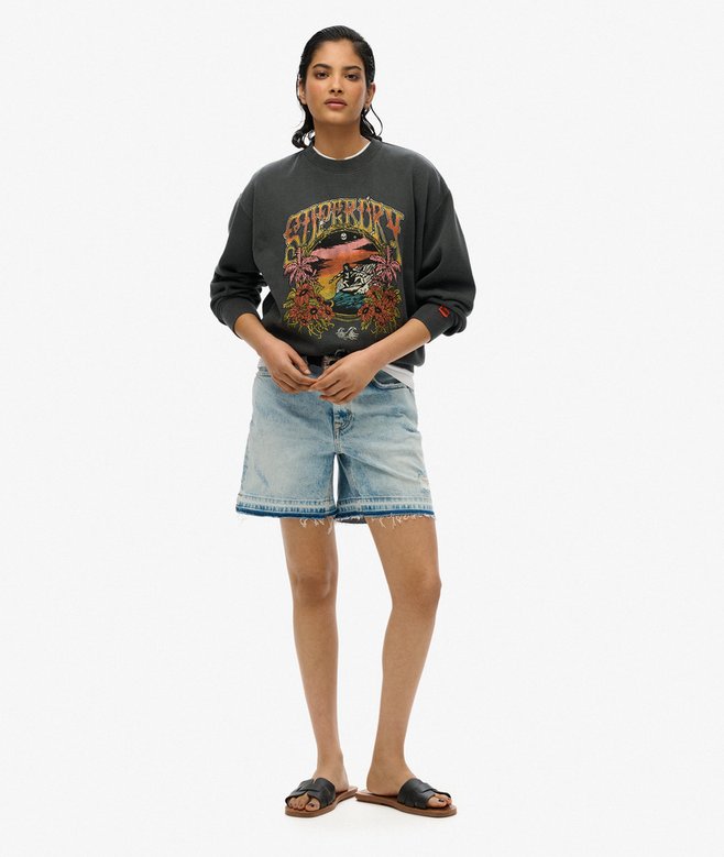 Superdry Sudaderas De Corte Holgado Con Cuello Rodando Psych Surf