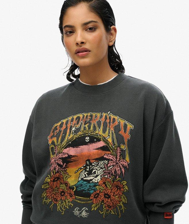 Superdry Sudaderas De Corte Holgado Con Cuello Rodando Psych Surf