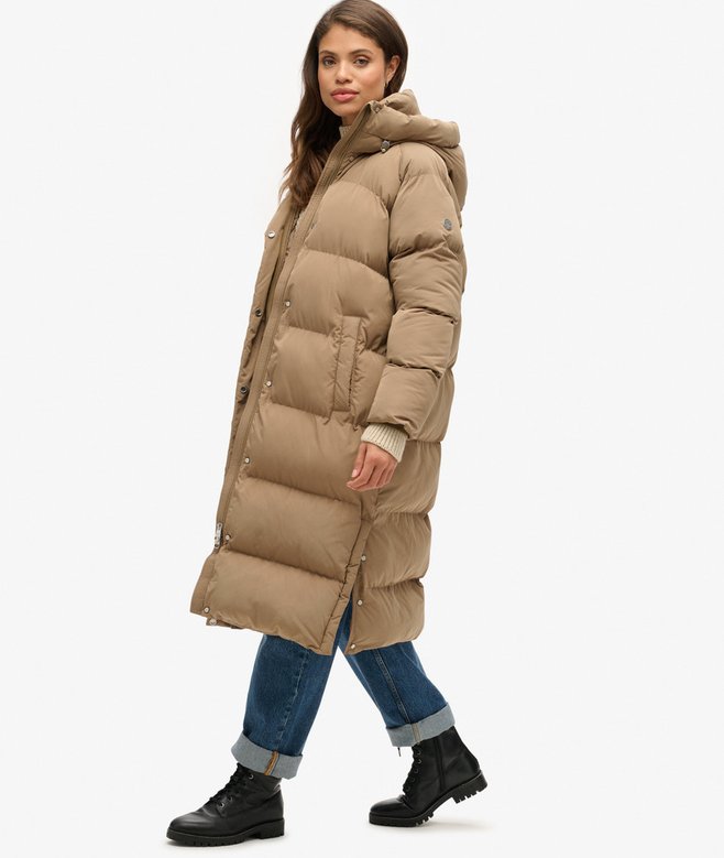 Superdry Abrigo Acolchado Largo Con Capucha