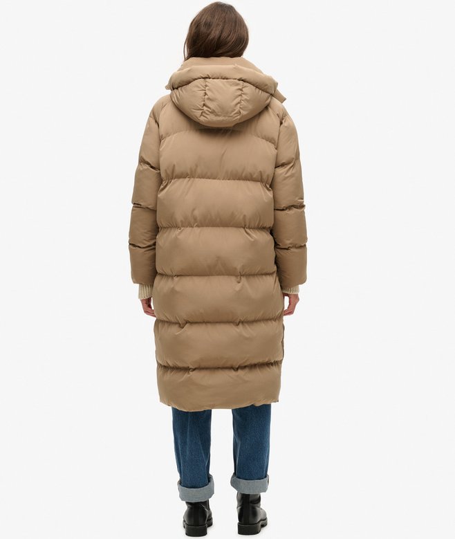 Superdry Abrigo Acolchado Largo Con Capucha