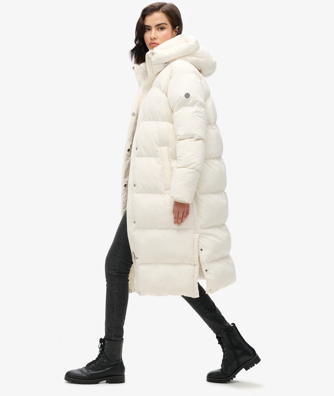 Superdry Abrigo Acolchado Largo Con Capucha