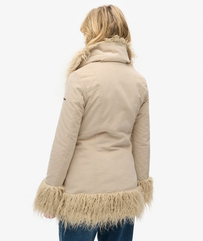 Superdry Abrigo Afgano Con Forro De Pelo Sintético