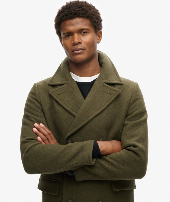 Superdry Abrigo Largo De Lana Merchant Store