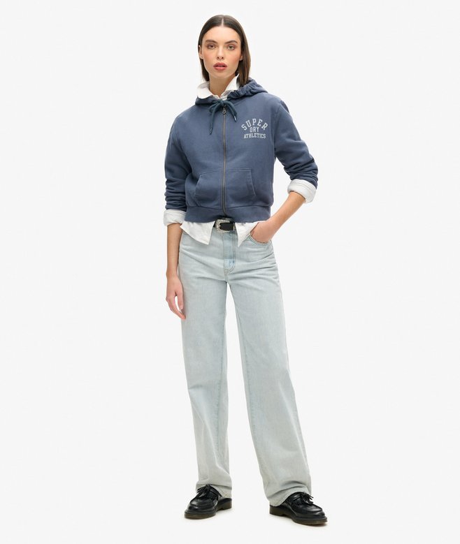 Superdry Athletic Essentials Crop Zip Hoodie