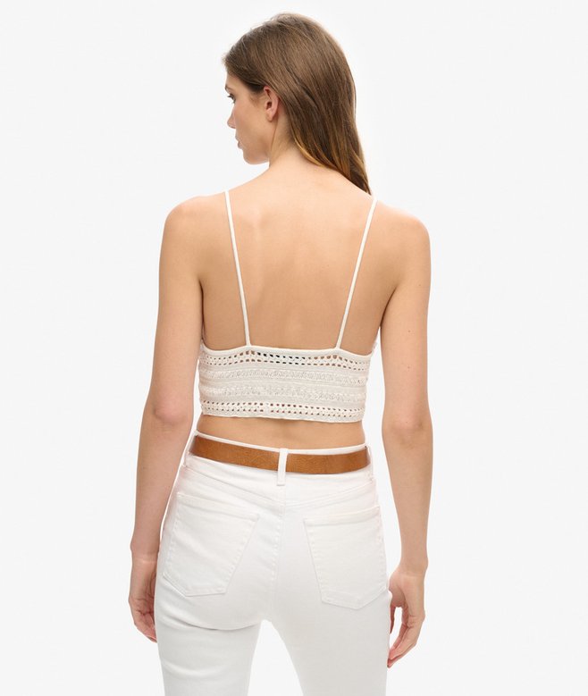 Superdry Bralette De Encaje De Punto