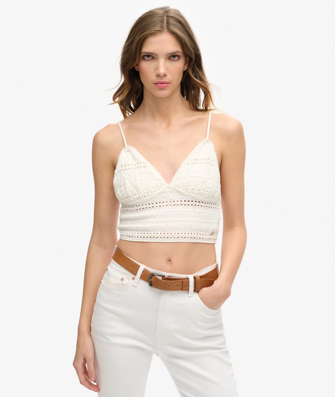 superdry Bralette de encaje de punto