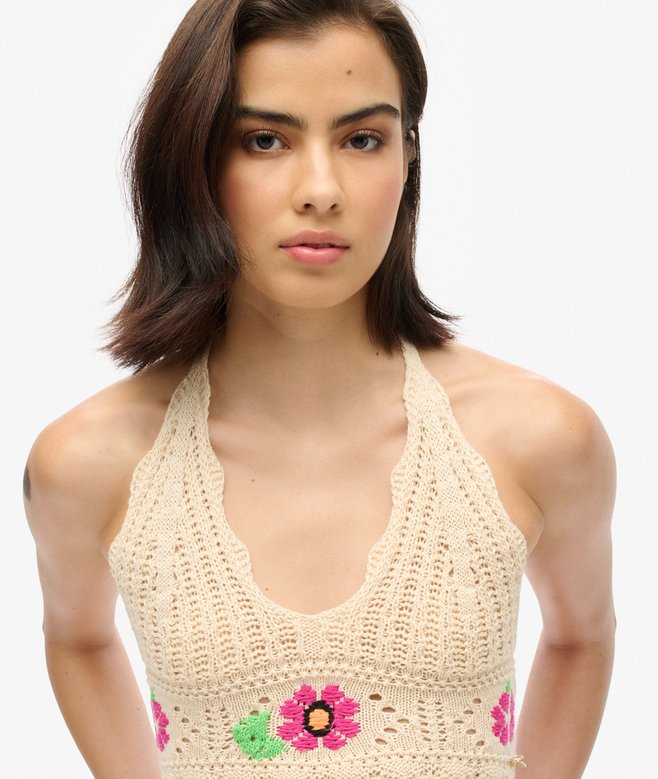 Superdry Bralette De Ganchillo De Flores