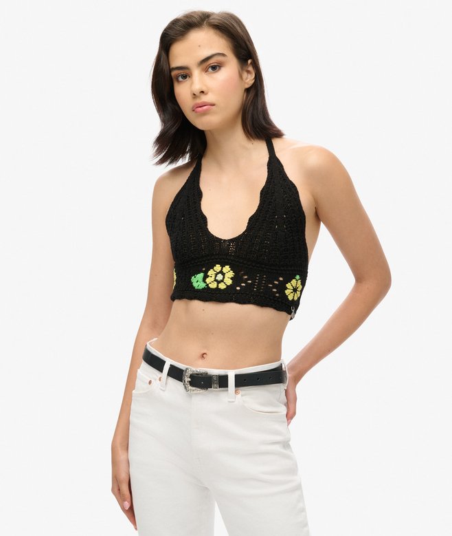 superdry Bralette de ganchillo de flores