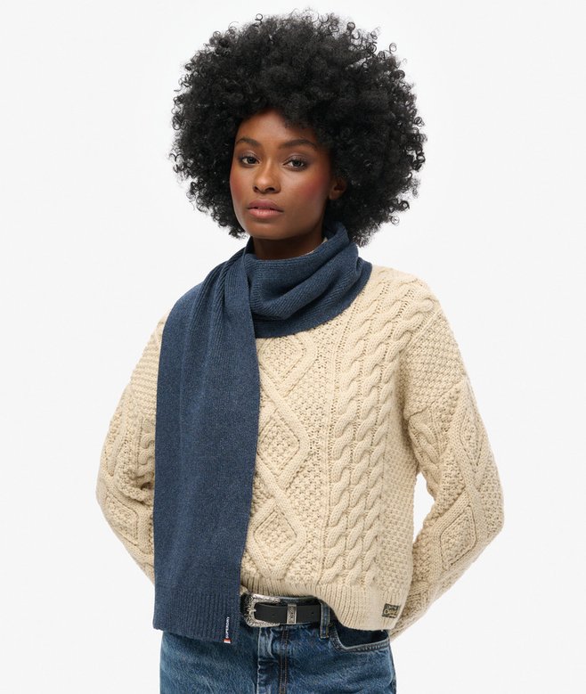 Superdry Bufanda De Punto Con Logotipo Essential