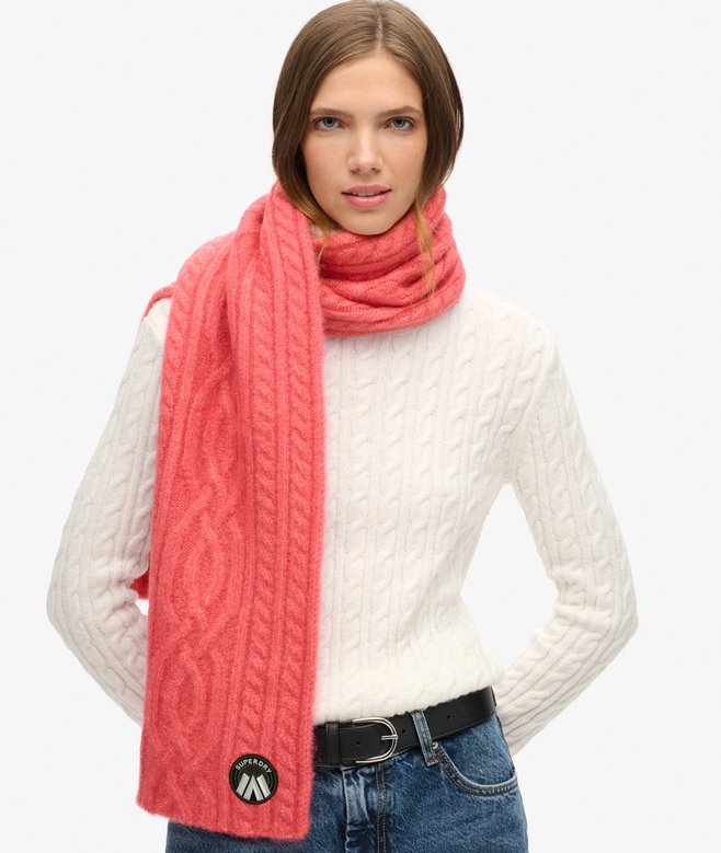 Superdry Bufanda De Punto Trenzado Luxe