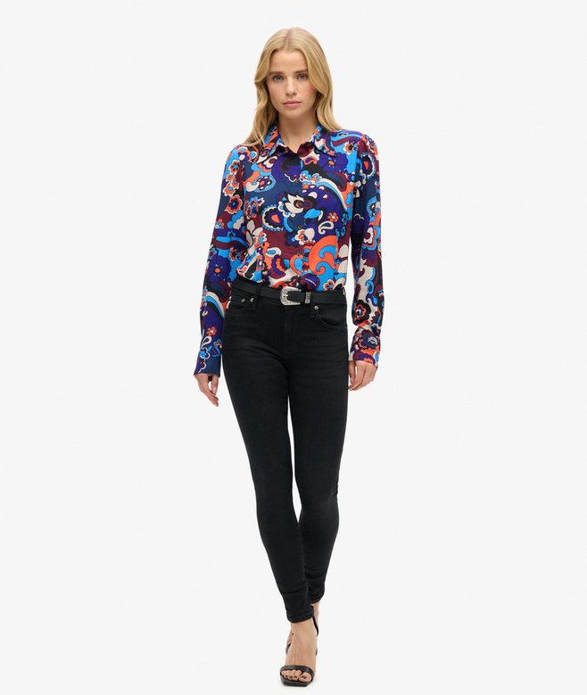 Superdry Camisa Ajustada Estampada De Los 70