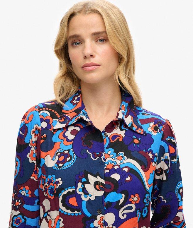 Superdry Camisa Ajustada Estampada De Los 70