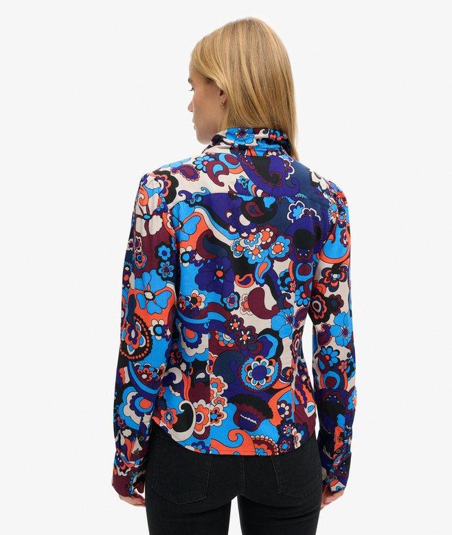 Superdry Camisa Ajustada Estampada De Los 70