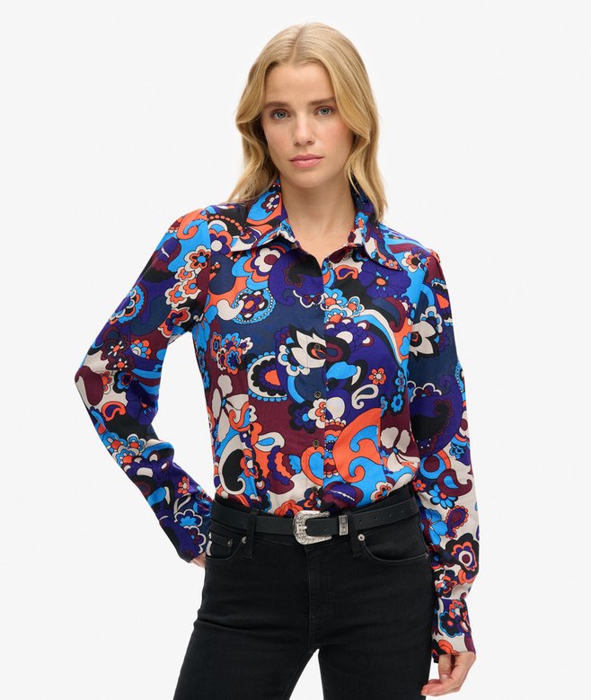 superdry Camisa ajustada estampada de los 70