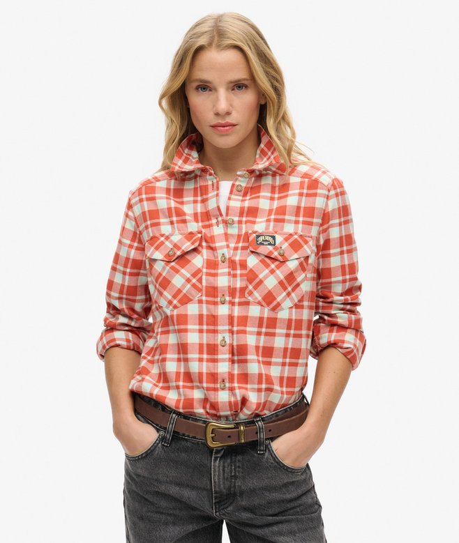 superdry Camisa de leñador de franela a cuadros