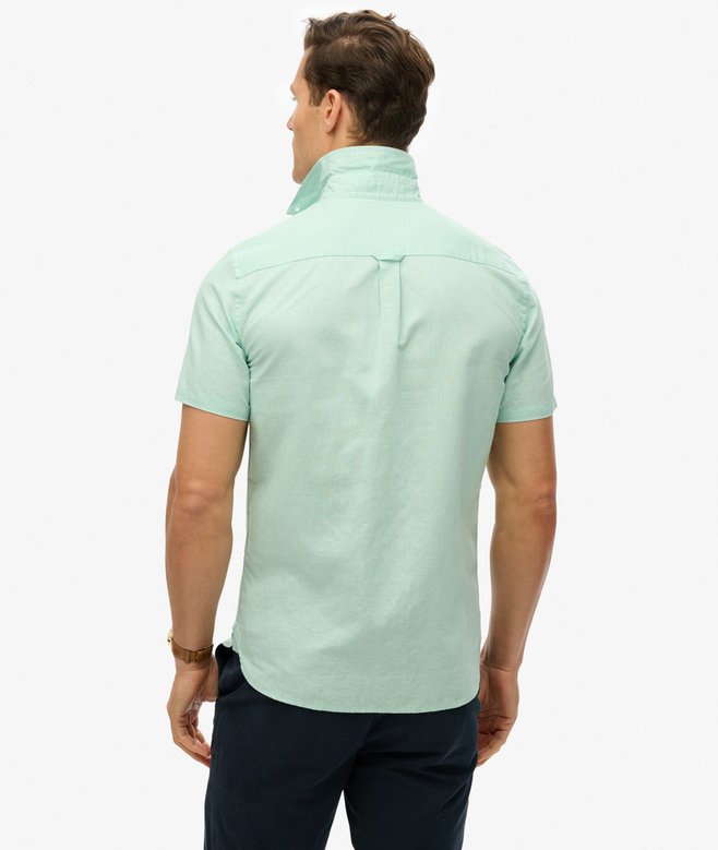 Superdry Camisa De Manga Corta En Lino Y Algodón