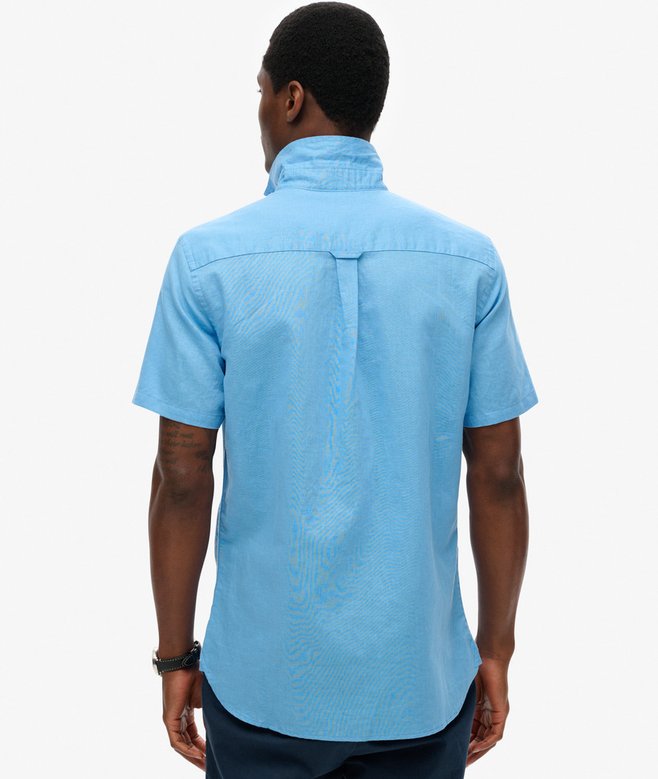 Superdry Camisa De Manga Corta En Lino Y Algodón