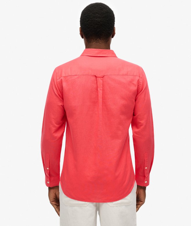 Superdry Camisa De Manga Corta En Lino Y Algodón
