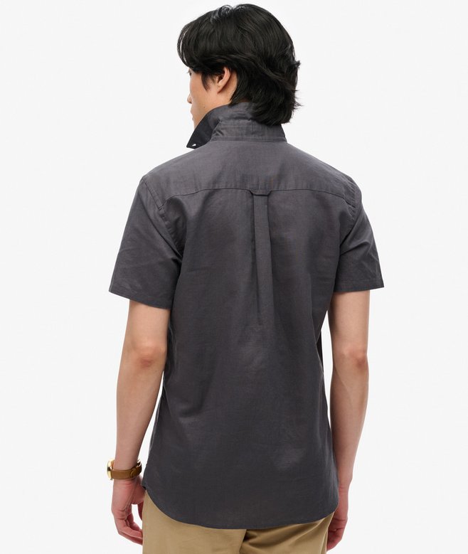 Superdry Camisa De Manga Corta En Lino Y Algodón
