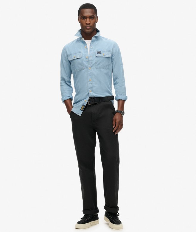 Superdry Camisa De Manga Larga De Algodón Workwear