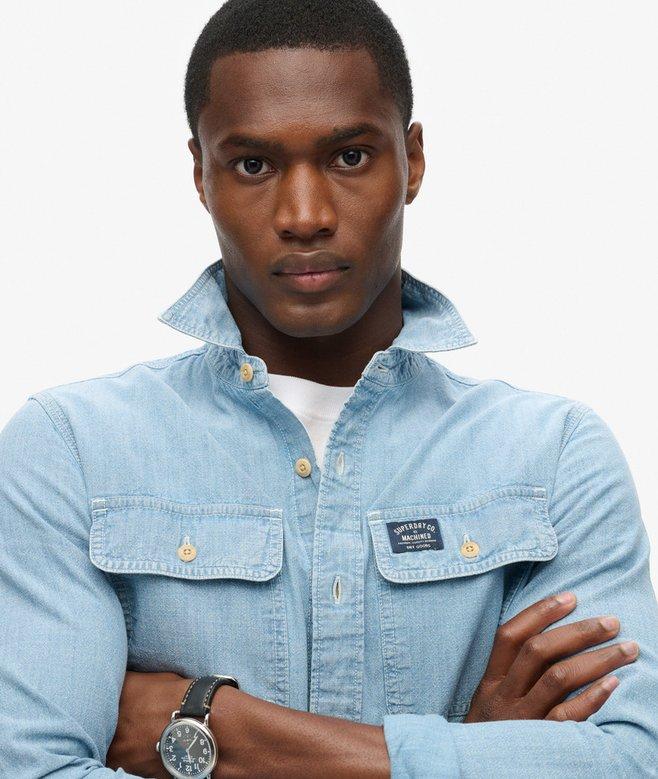 Superdry Camisa De Manga Larga De Algodón Workwear