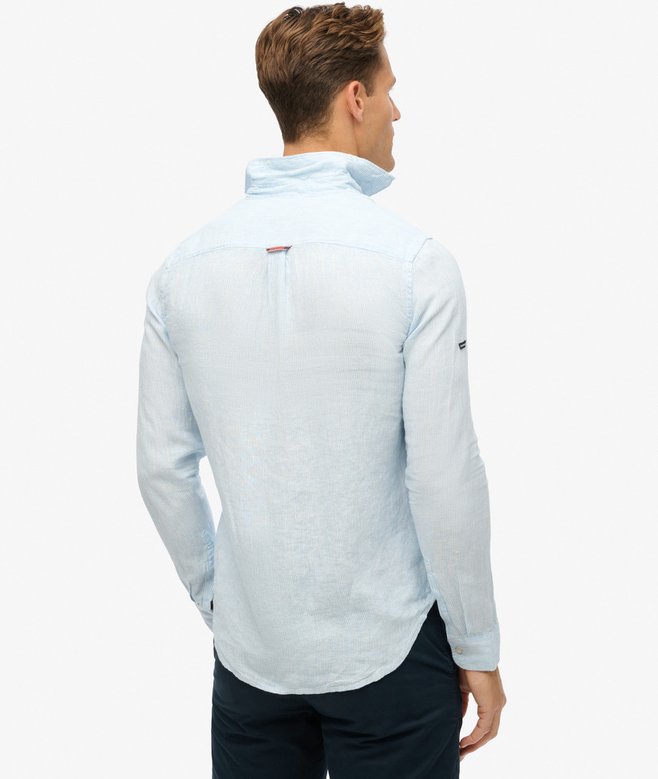 Superdry Camisa De Manga Larga De Lino Informal