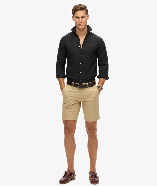 Superdry Camisa De Manga Larga De Lino Informal