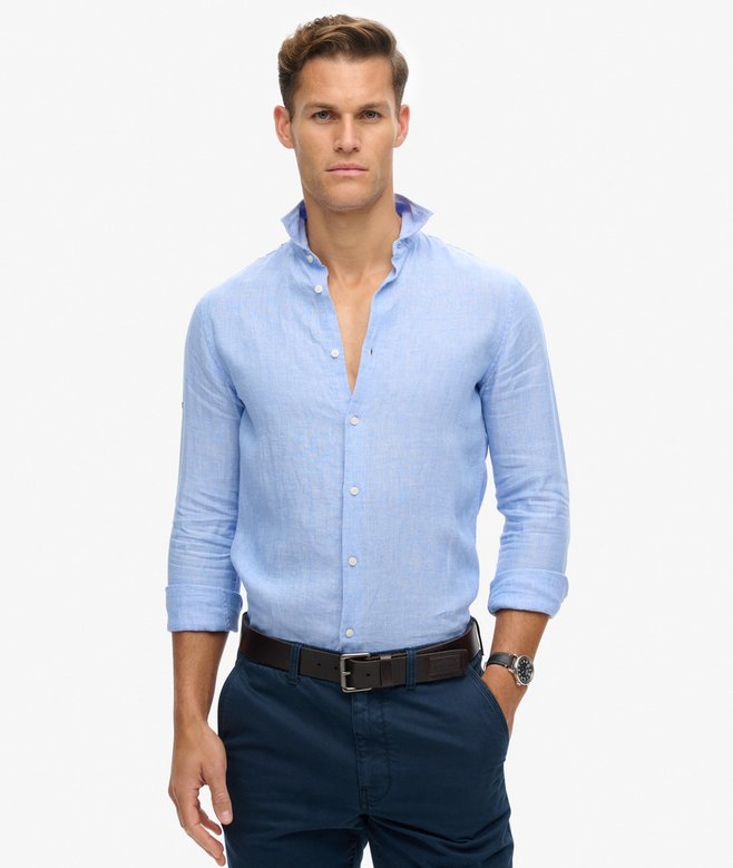 superdry Camisa de manga larga de lino informal