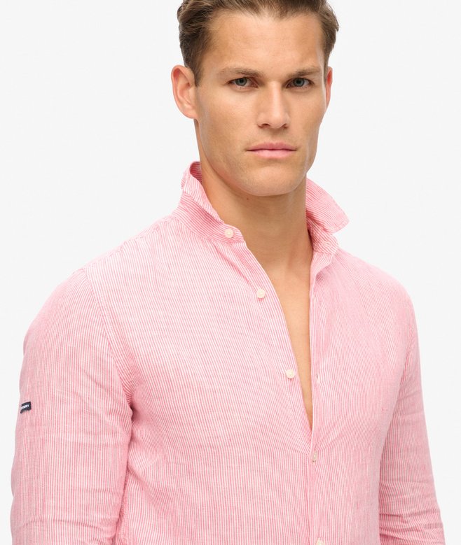 Superdry Camisa De Manga Larga De Lino Informal