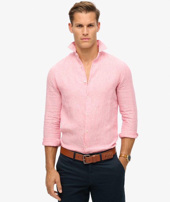 superdry Camisa de manga larga de lino informal