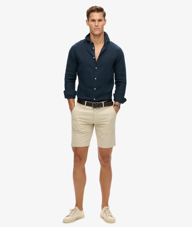 Superdry Camisa De Manga Larga De Lino Informal