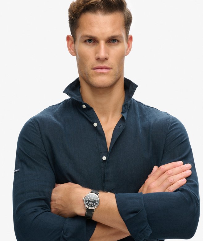 Superdry Camisa De Manga Larga De Lino Informal