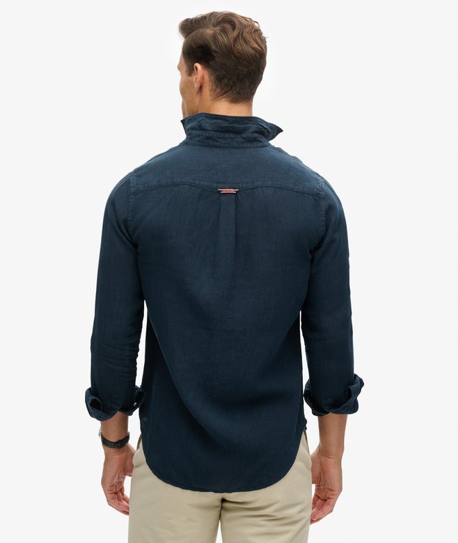 Superdry Camisa De Manga Larga De Lino Informal
