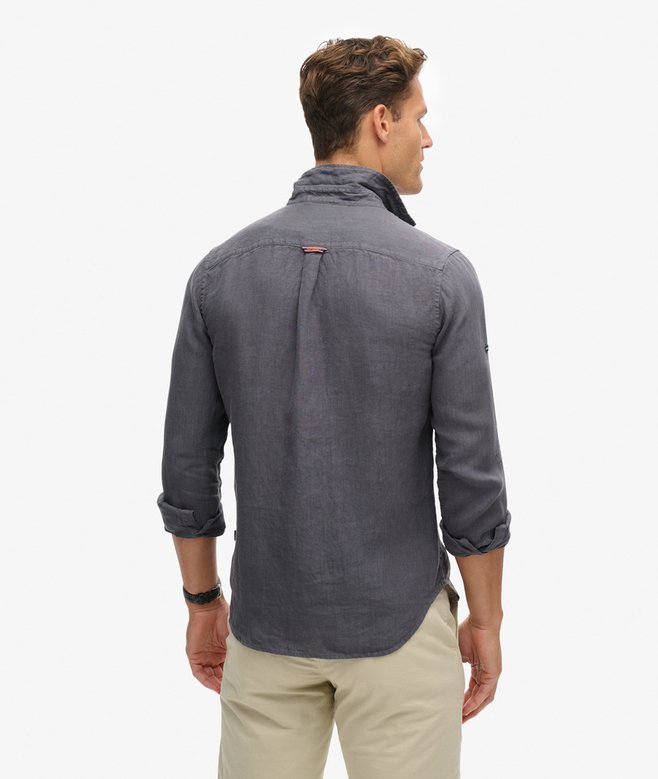 Superdry Camisa De Manga Larga De Lino Informal
