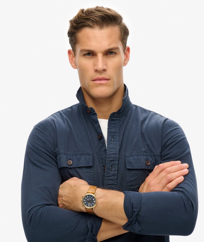 Superdry Camisa De Manga Larga Militar