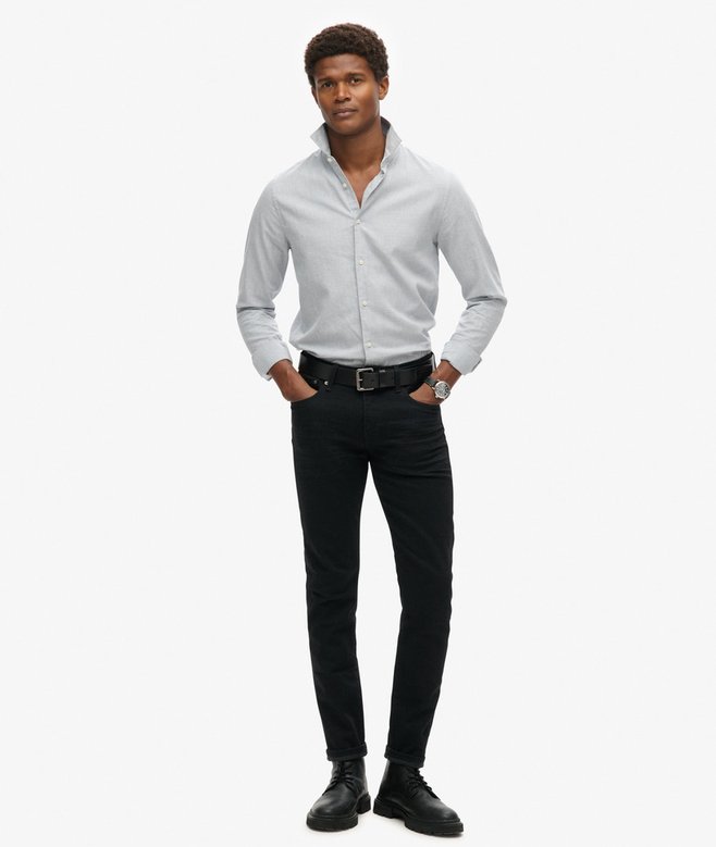 Superdry Camisa De Vestir De Algodón Y Manga Larga