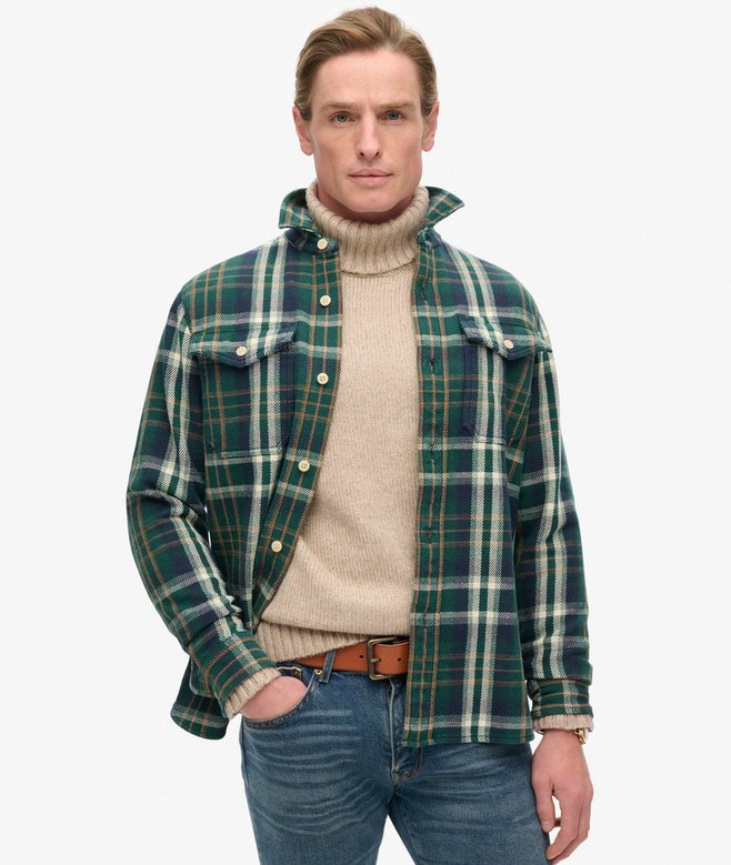 Superdry Camisa Gruesa De Cuadros Merchant Store