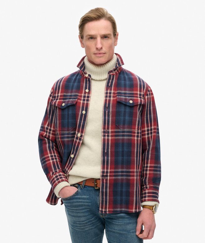 superdry Camisa gruesa de cuadros Merchant Store