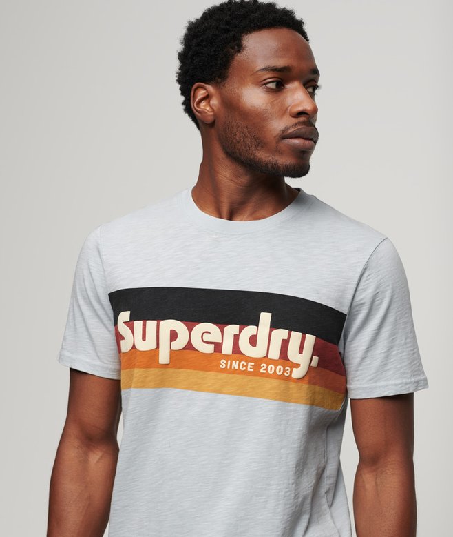 Superdry Camiseta A Rayas Con Logo Cali