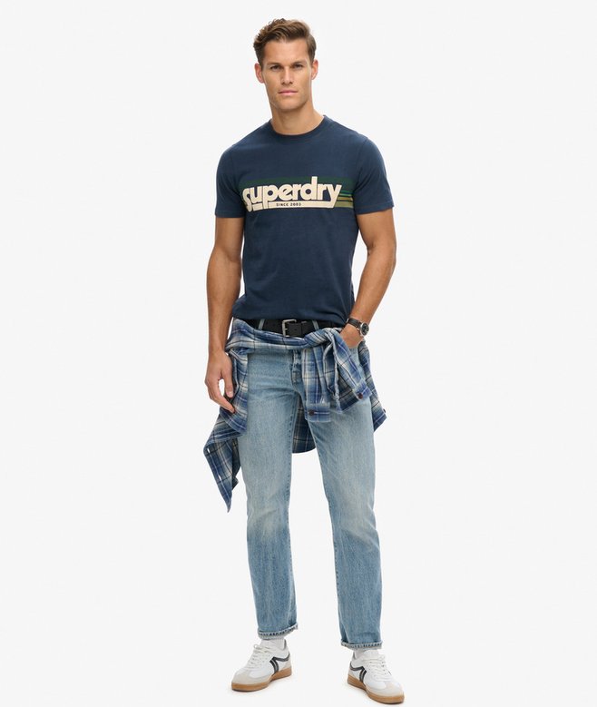 Superdry Camiseta A Rayas Con Logo Terrain