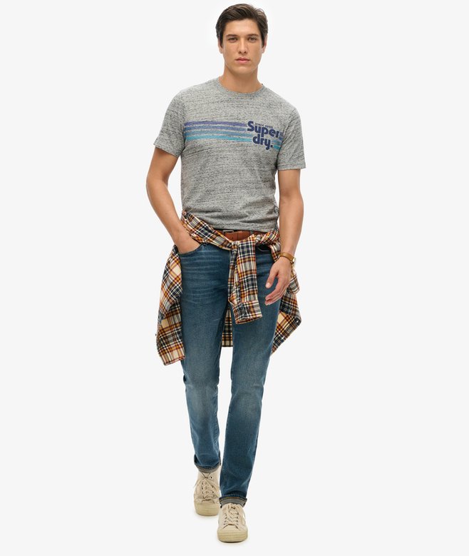 Superdry Camiseta A Rayas Con Logo Terrain