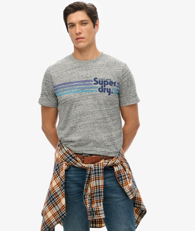 superdry Camiseta a rayas con logo Terrain