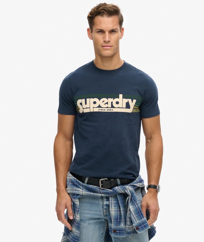 superdry Camiseta a rayas con logo Terrain