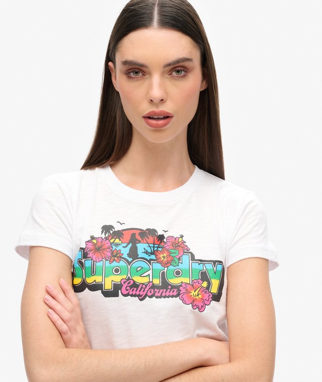 Superdry Camiseta Ajustada Cali Sticker