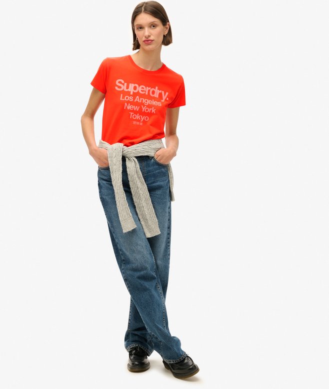 Superdry Camiseta Ajustada City Con Logotipo Core