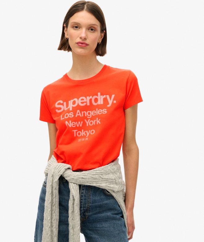 superdry Camiseta ajustada City con logotipo Core