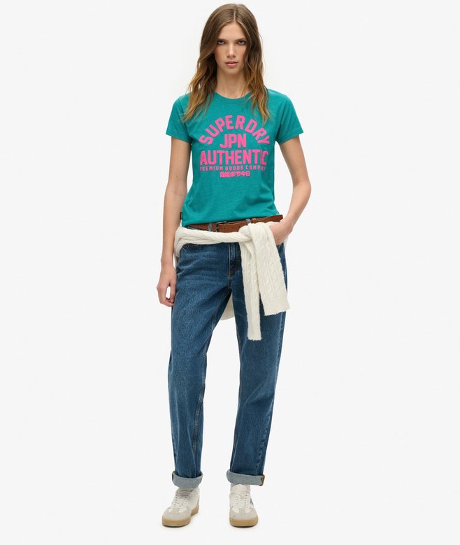 Superdry Camiseta Ajustada Con Estampado Abombado