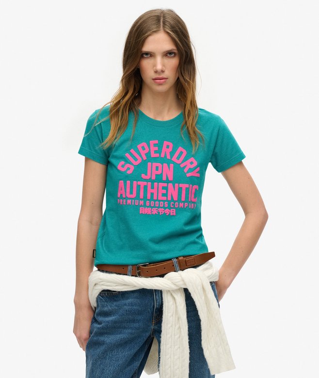 superdry Camiseta ajustada con estampado abombado