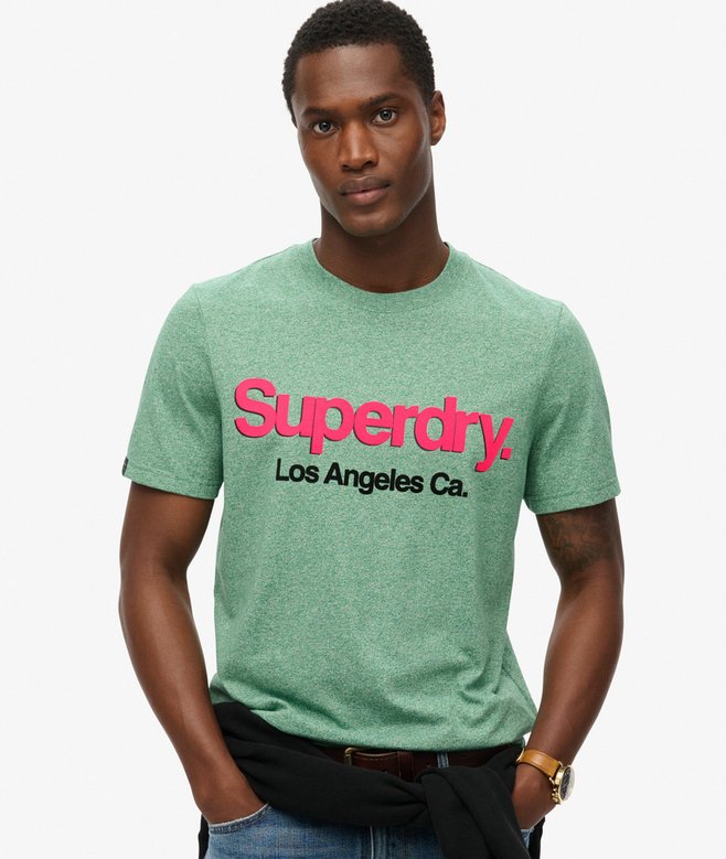 superdry Camiseta clásica lavada con logotipo Core